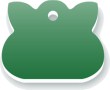Light Weight Personalised Cat Tag - Green